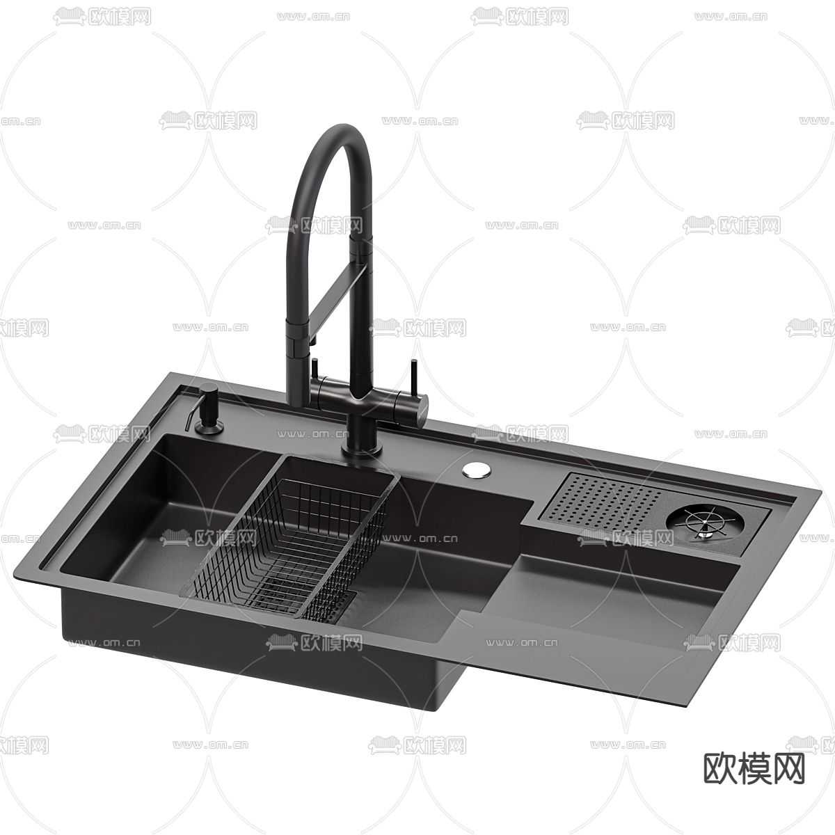 现代水槽 洗菜盆3d模型