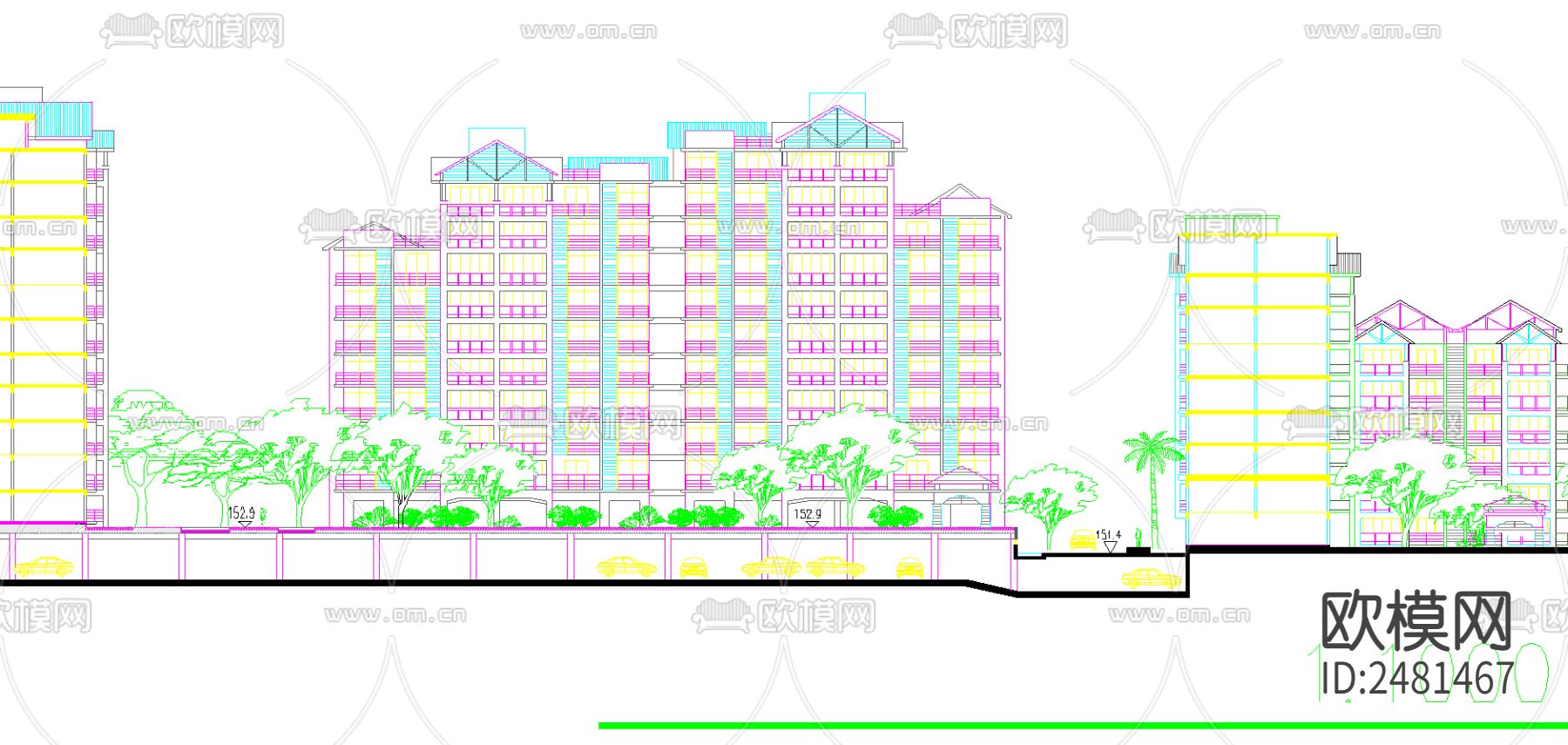 某市高级小区规划cad施工图下载（渲染图2）