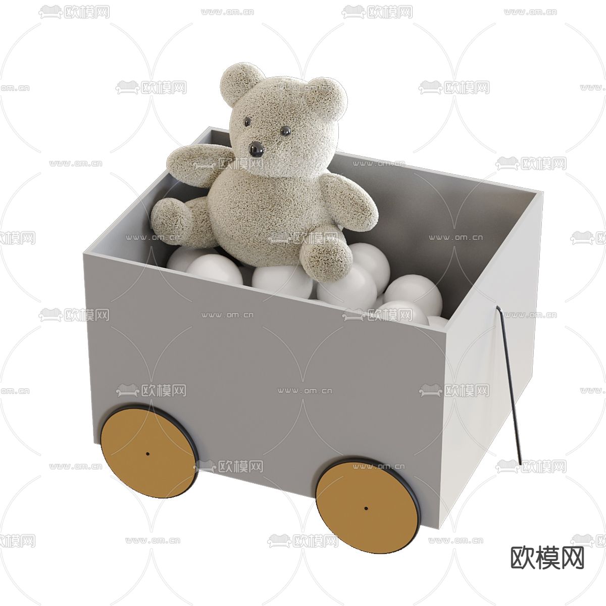 现代儿童公仔玩具su模型下载（渲染图1）