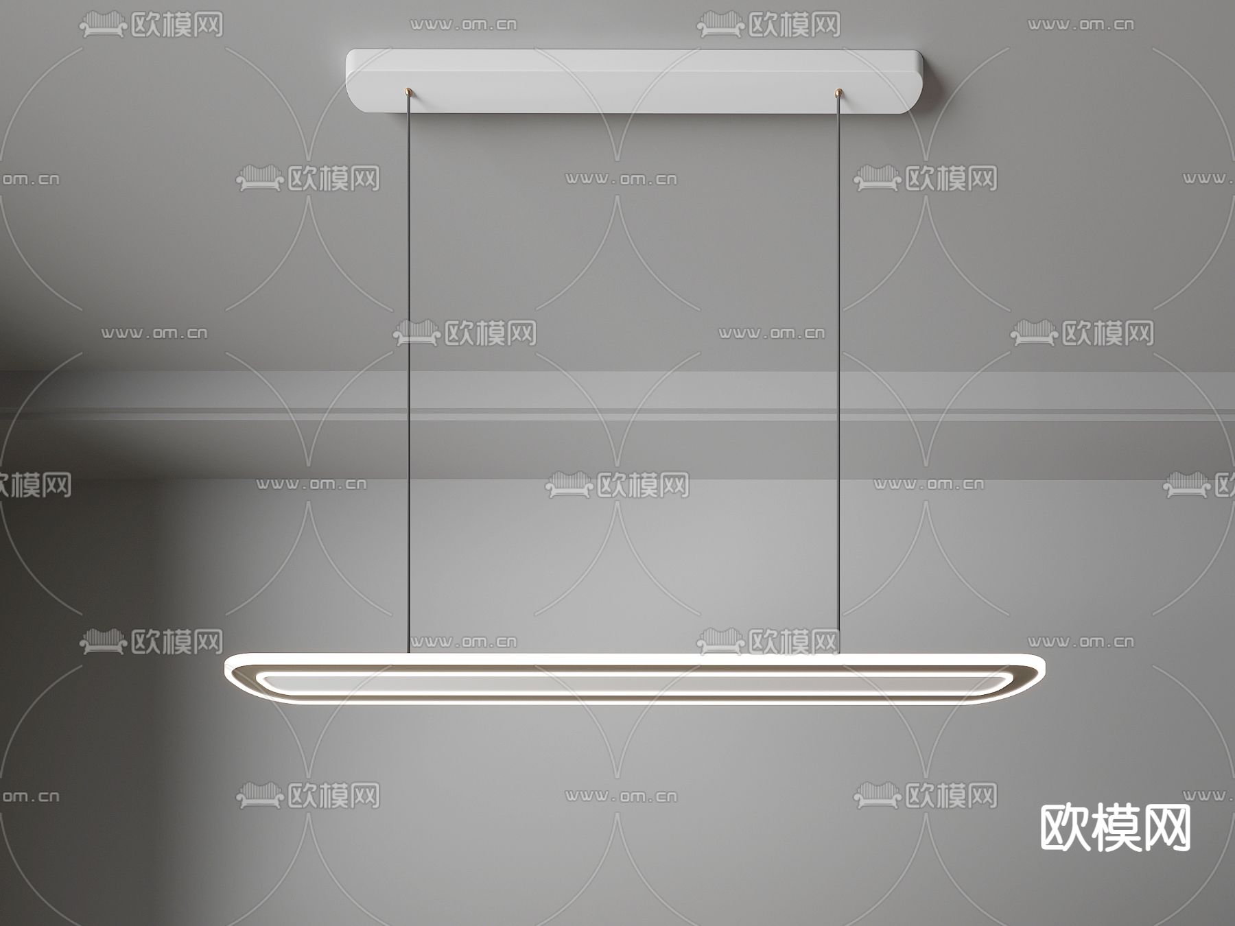 现代吸顶灯su模型下载（渲染图4）