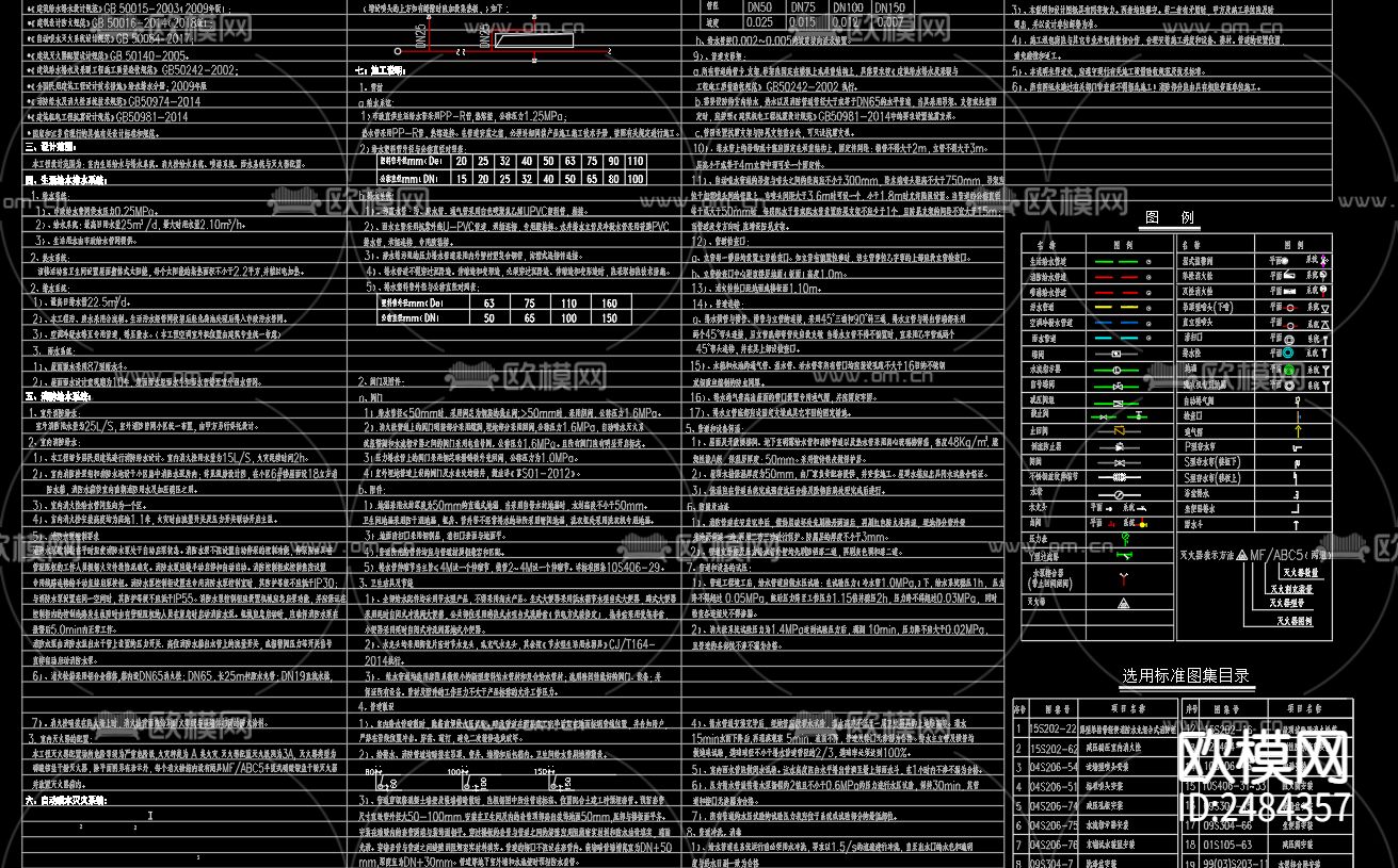 雍锦府小区23号楼给排水cad施工图下载（渲染图2）