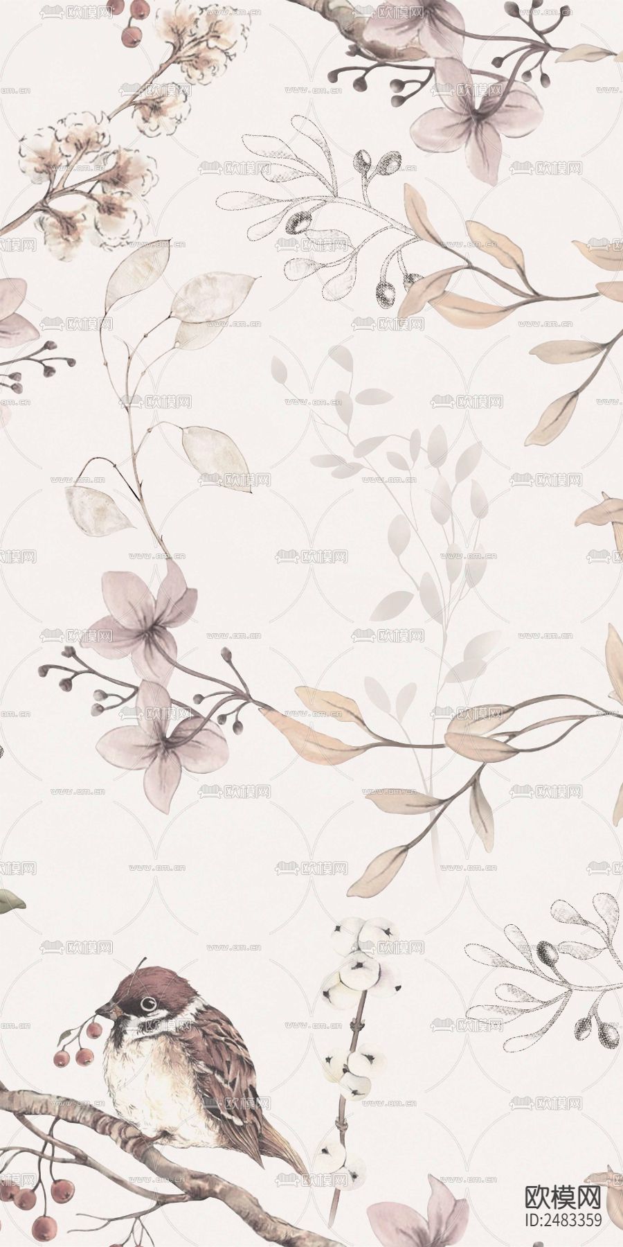 花砖植物壁纸下载