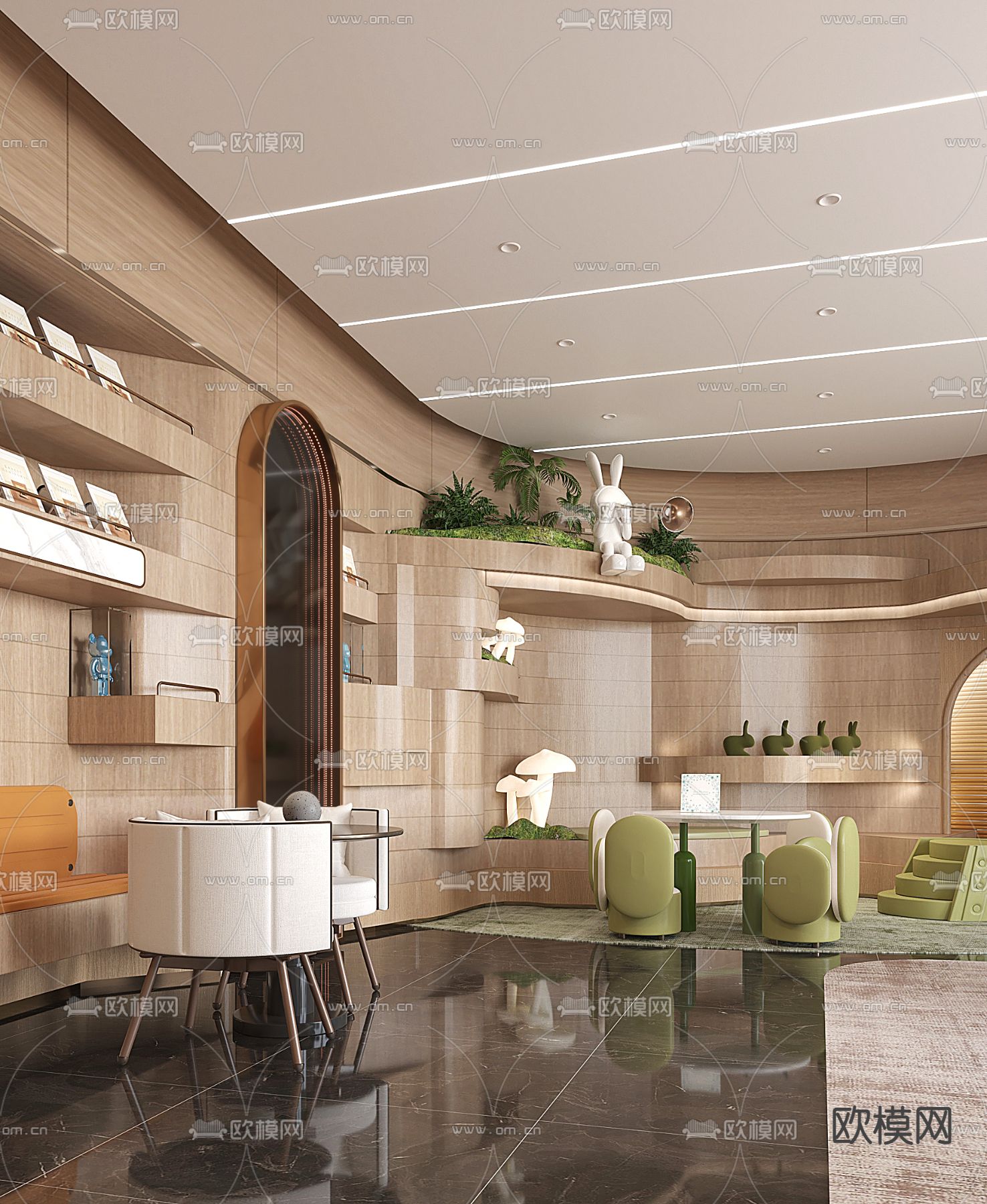 赛拉维设计 儿童娱乐区3d模型下载