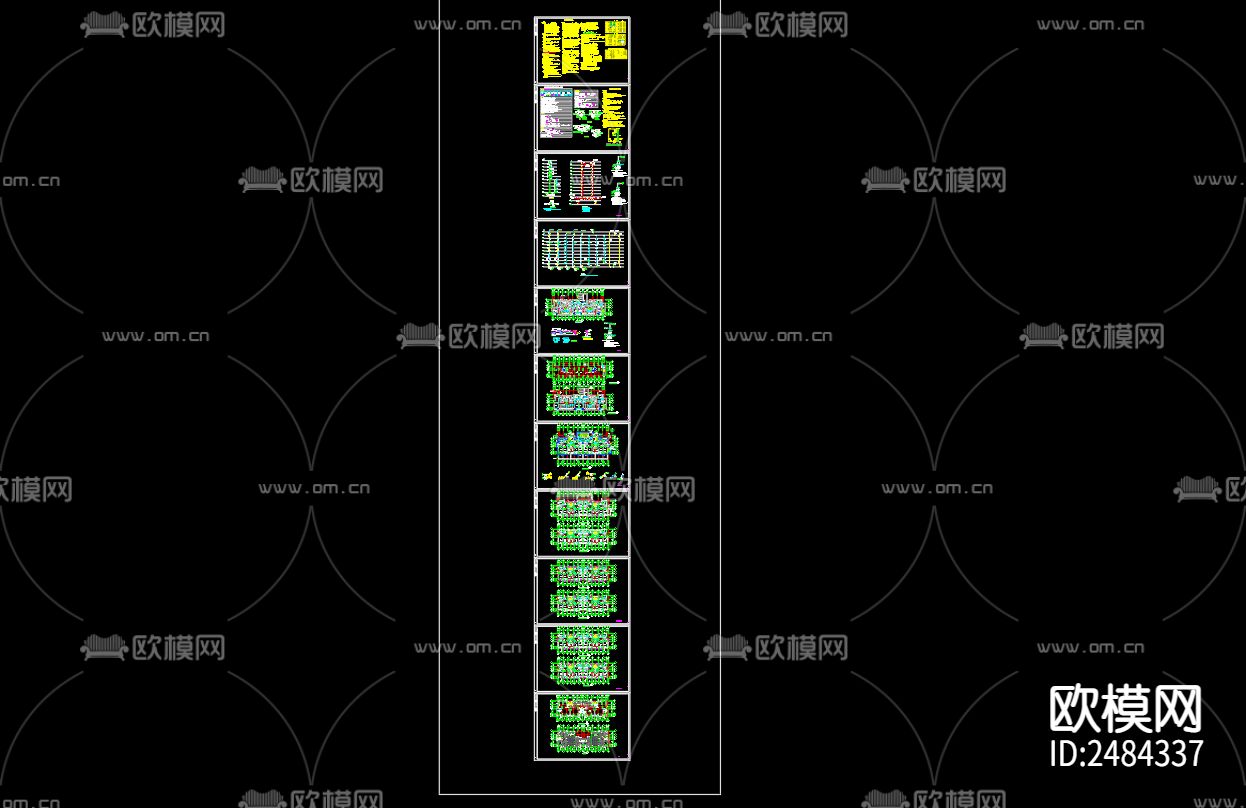 观澜府7号楼给排水及水灭火系统cad施工图下载（渲染图2）