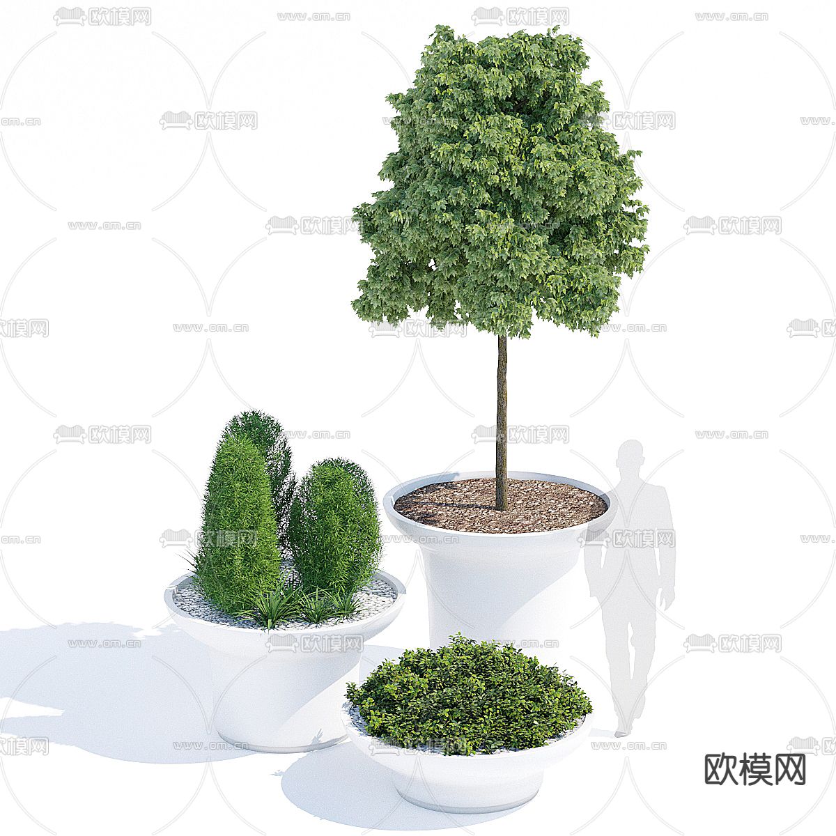 植物花坛 景观树池3d模型下载（渲染图2）