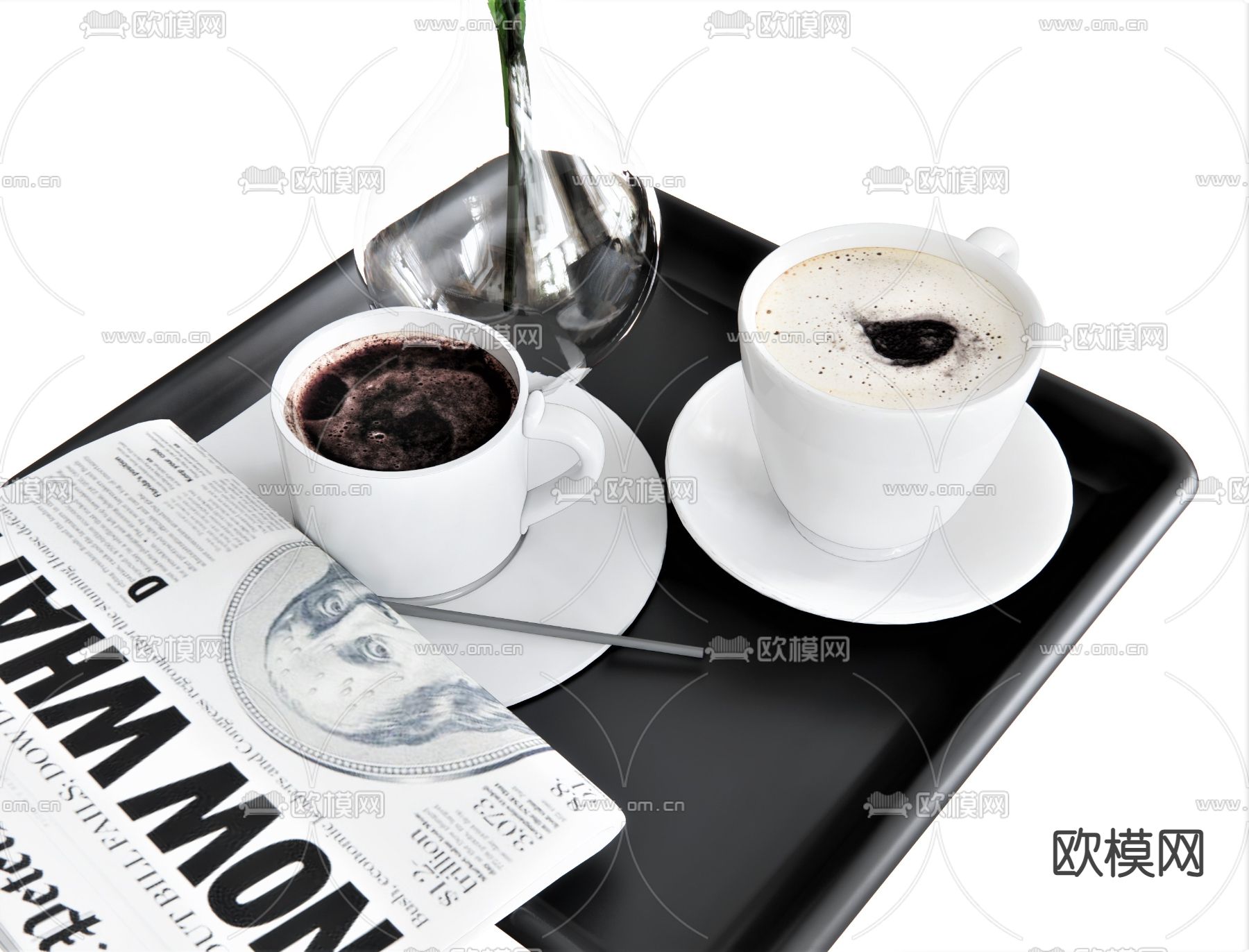 简美杯具 咖啡su模型下载（渲染图2）