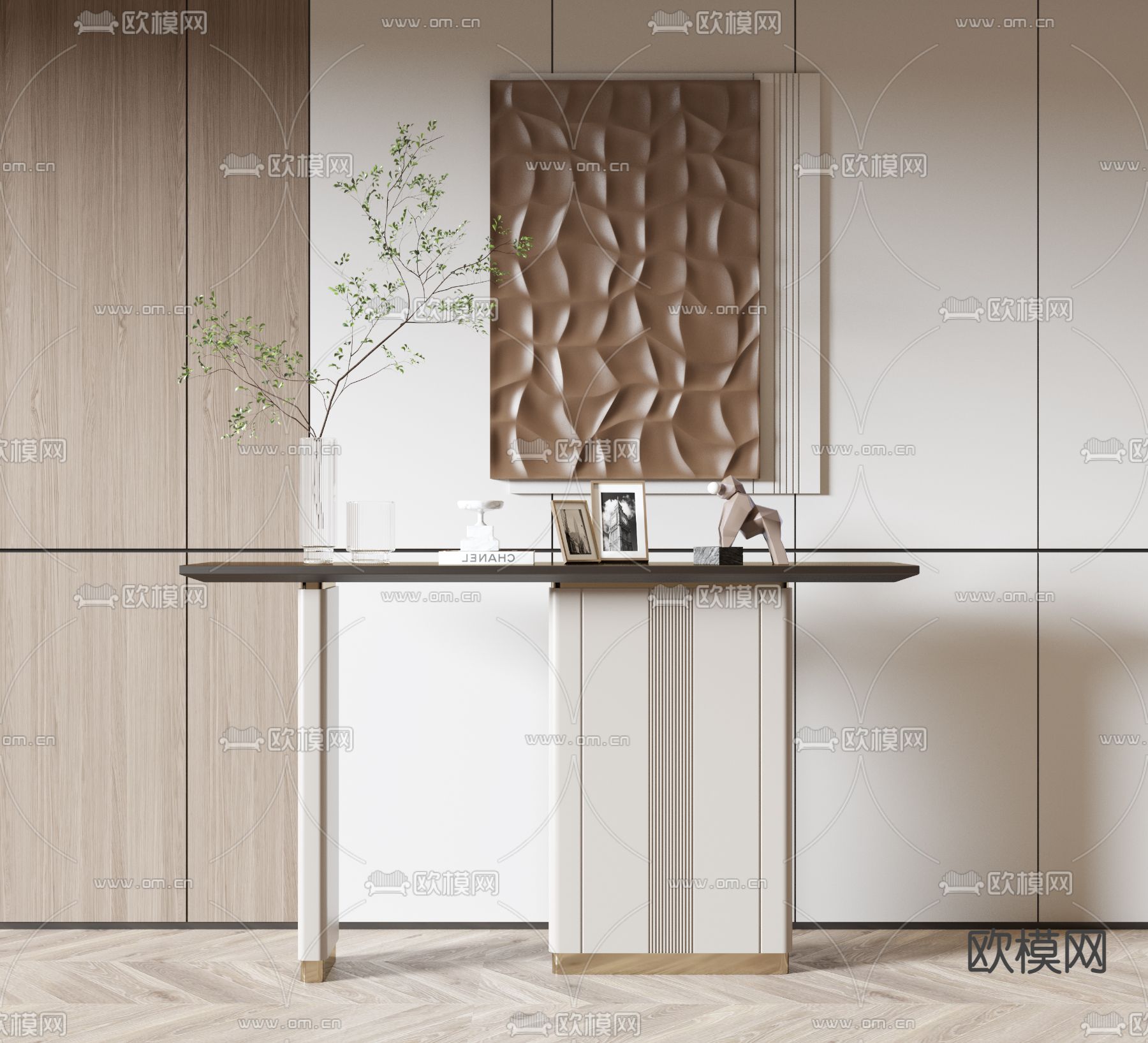 现代端景台 条案3d模型下载