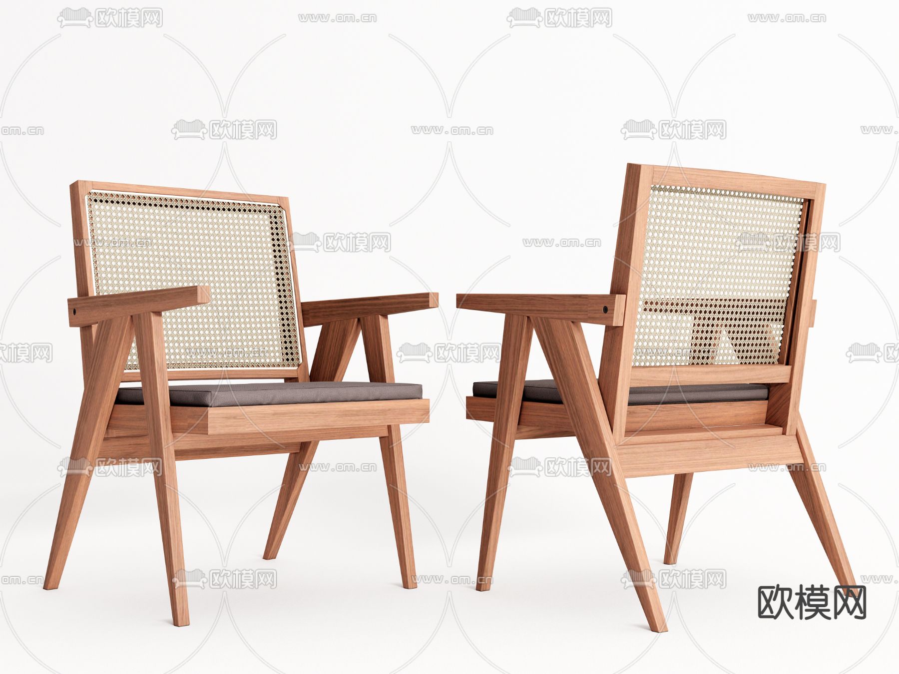 Cassina 餐椅 单椅su模型下载（渲染图1）