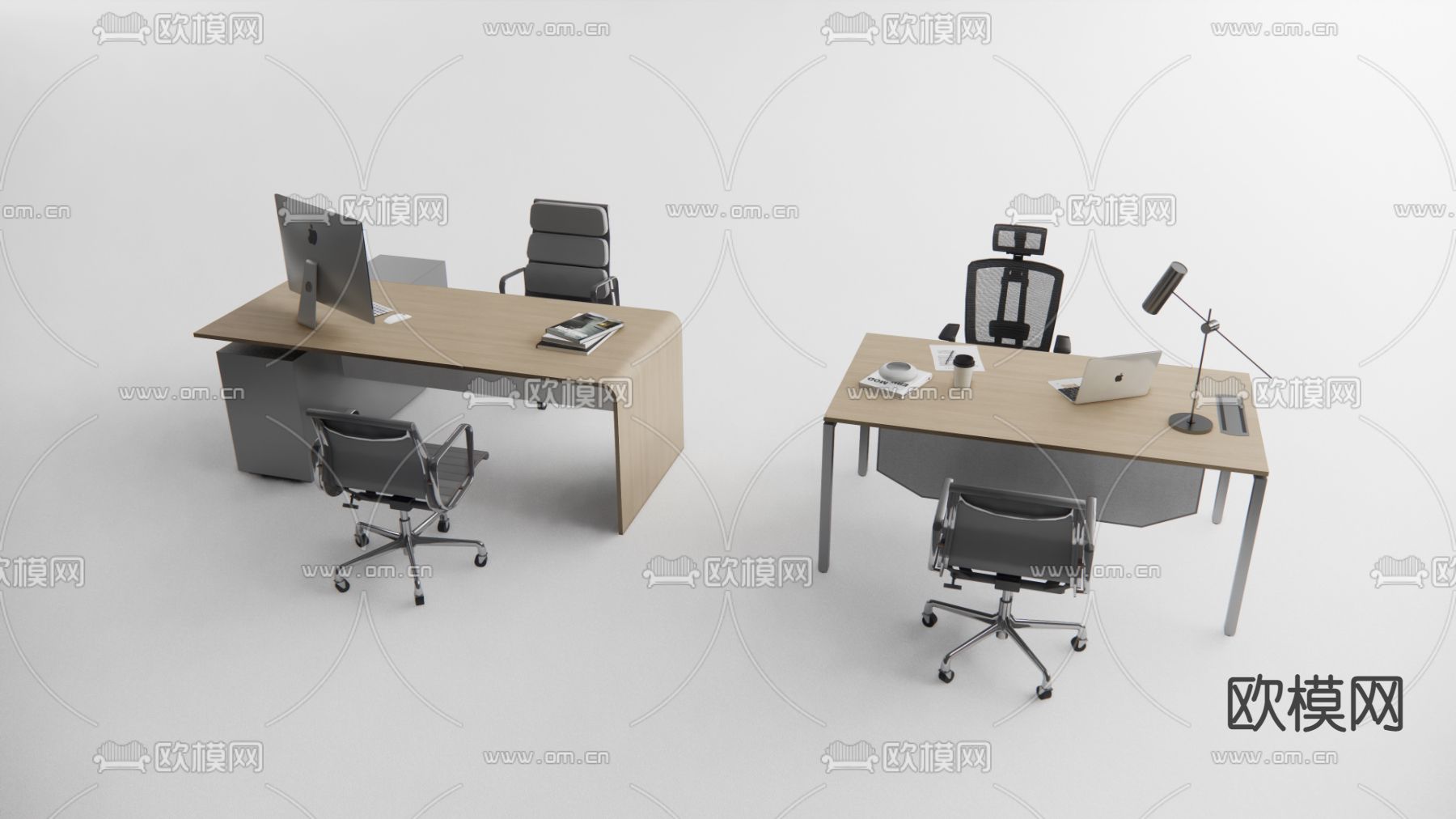 办公桌椅 班台桌椅3d模型下载