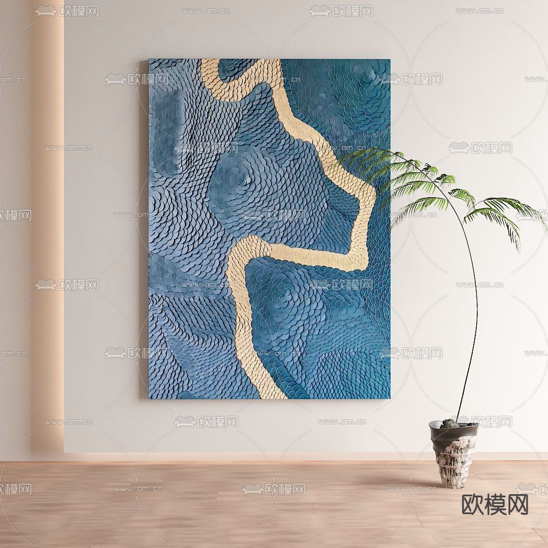 侘寂风肌理画 装饰画 挂画3d模型下载_ID12310845_3dmax免费模型-欧模网