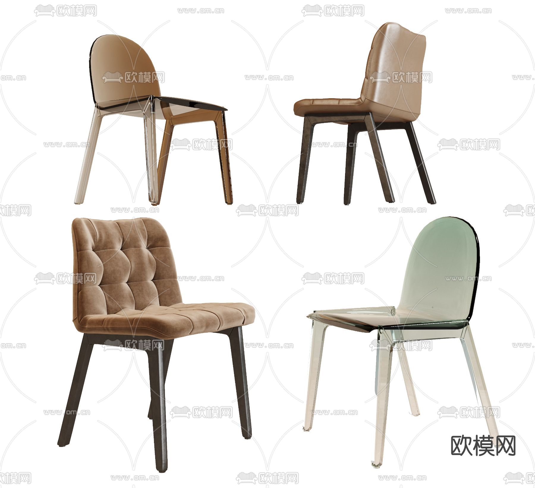 单椅子 餐椅3d模型下载