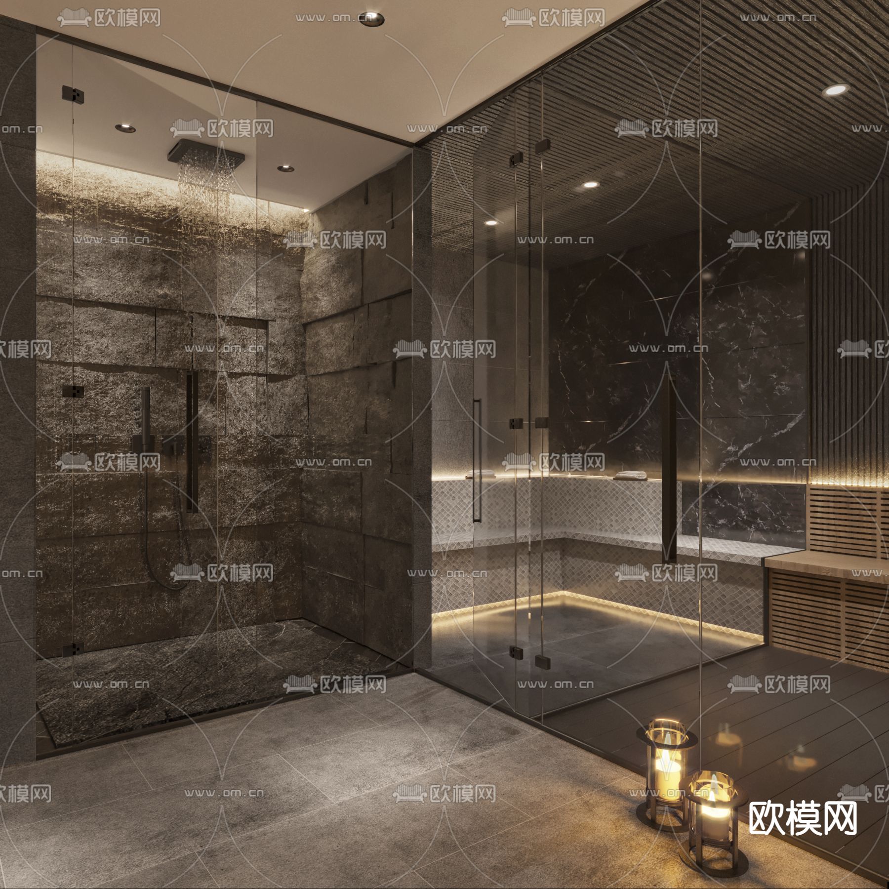 现代SPA房3d模型下载（渲染图2）