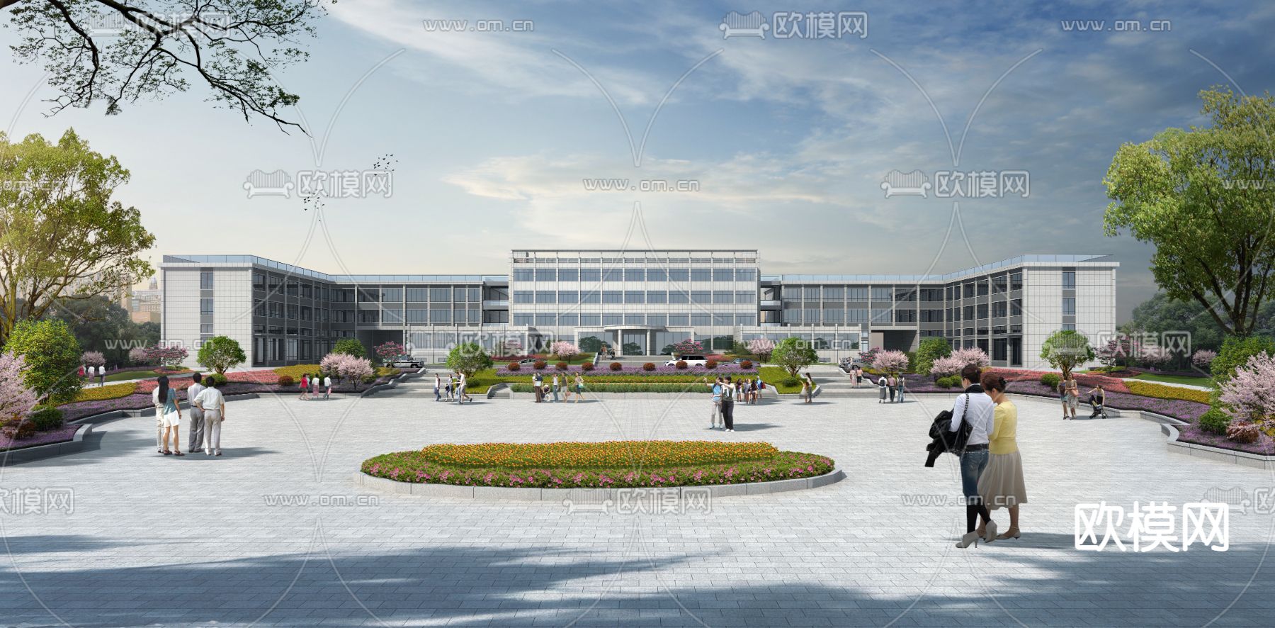 现代公园园林psd下载