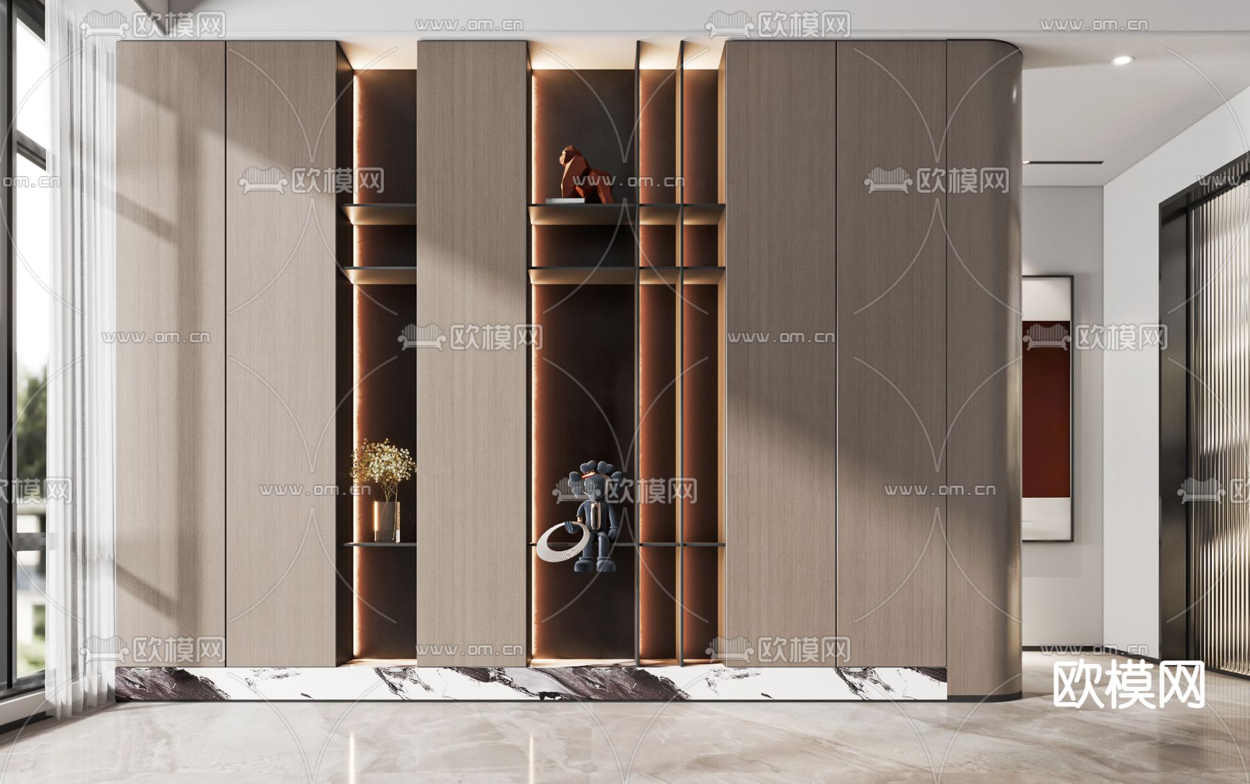 现代玄关柜 装饰柜3d模型下载