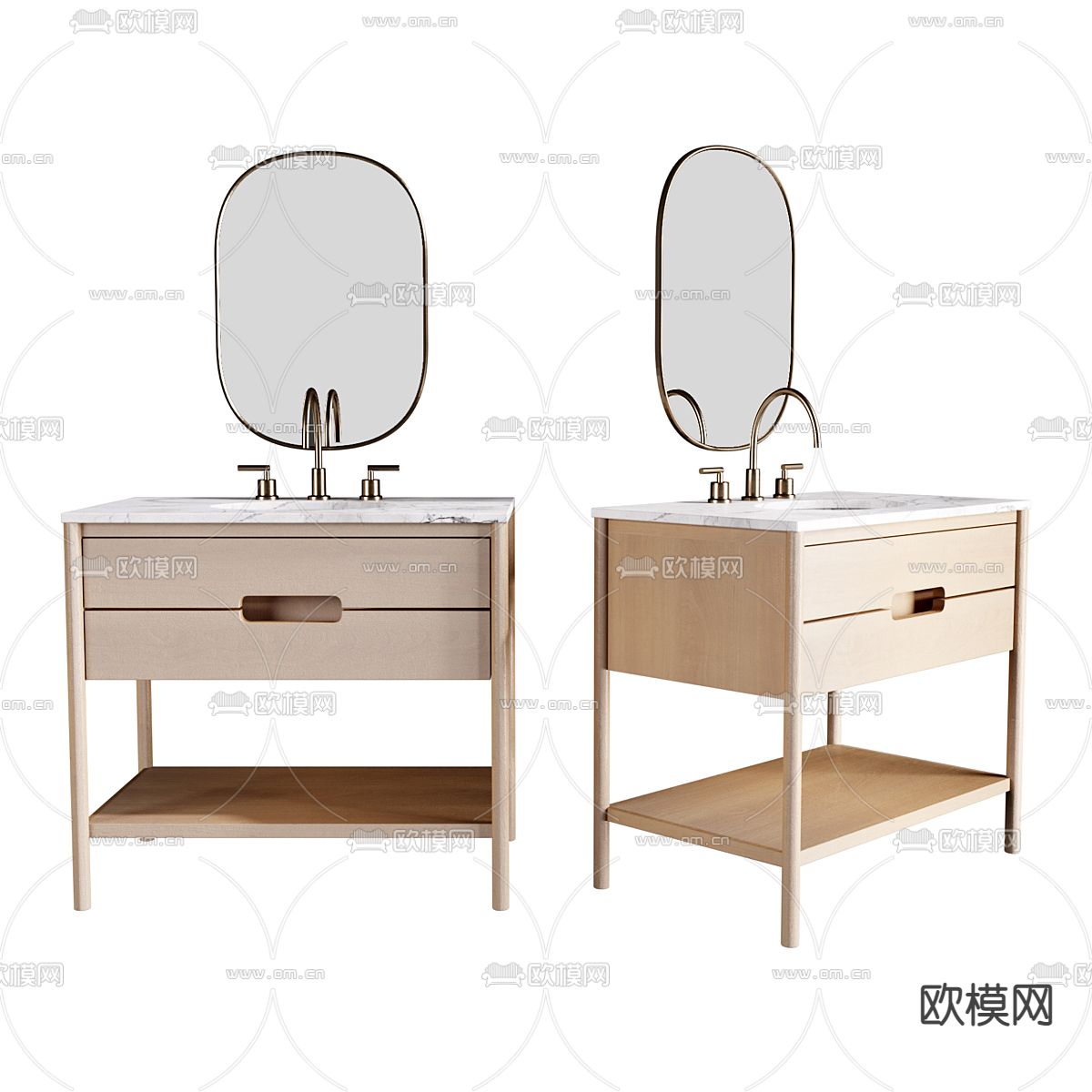 浴室柜 洗手台3d模型下载