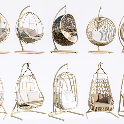  现代吊椅 吊篮su模型 