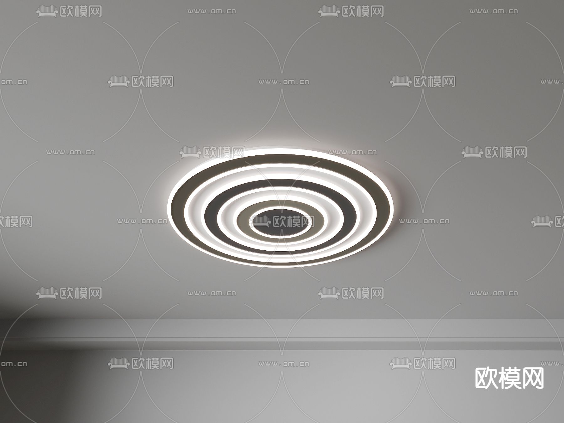 现代吸顶灯su模型下载（渲染图5）