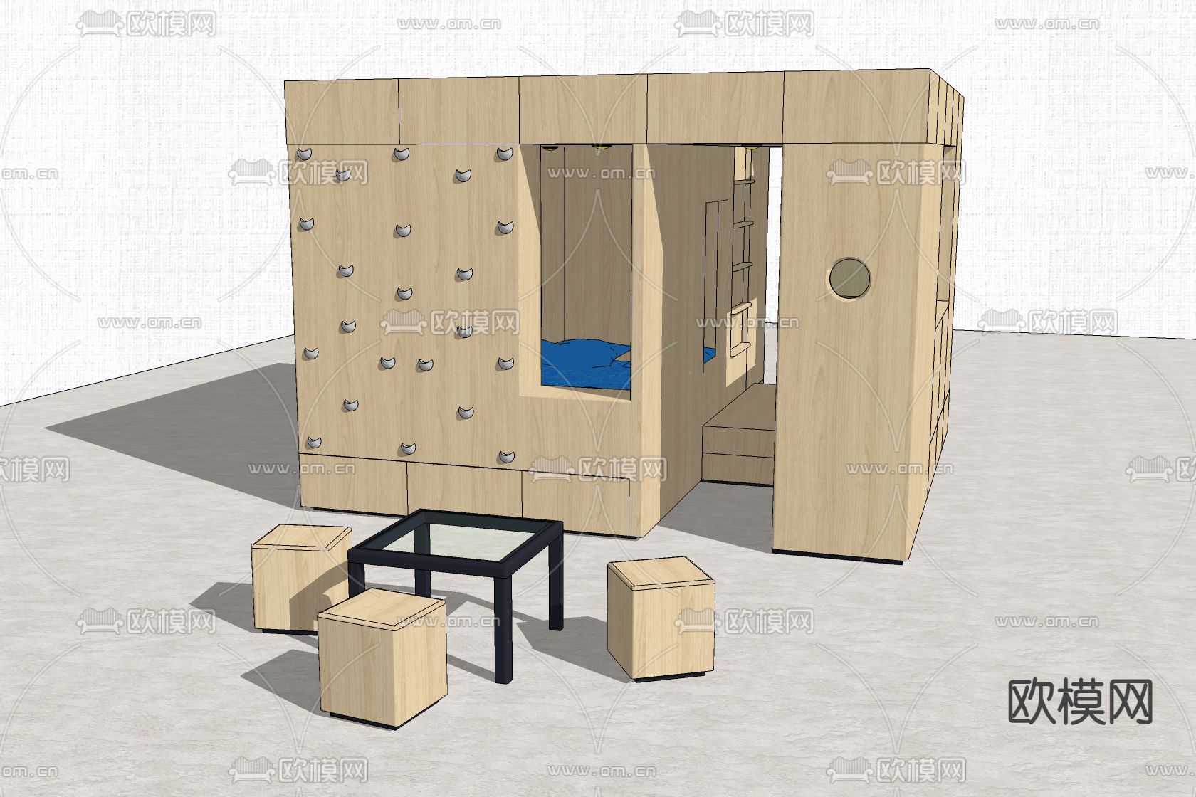 现代儿童娱乐房su模型下载（渲染图4）