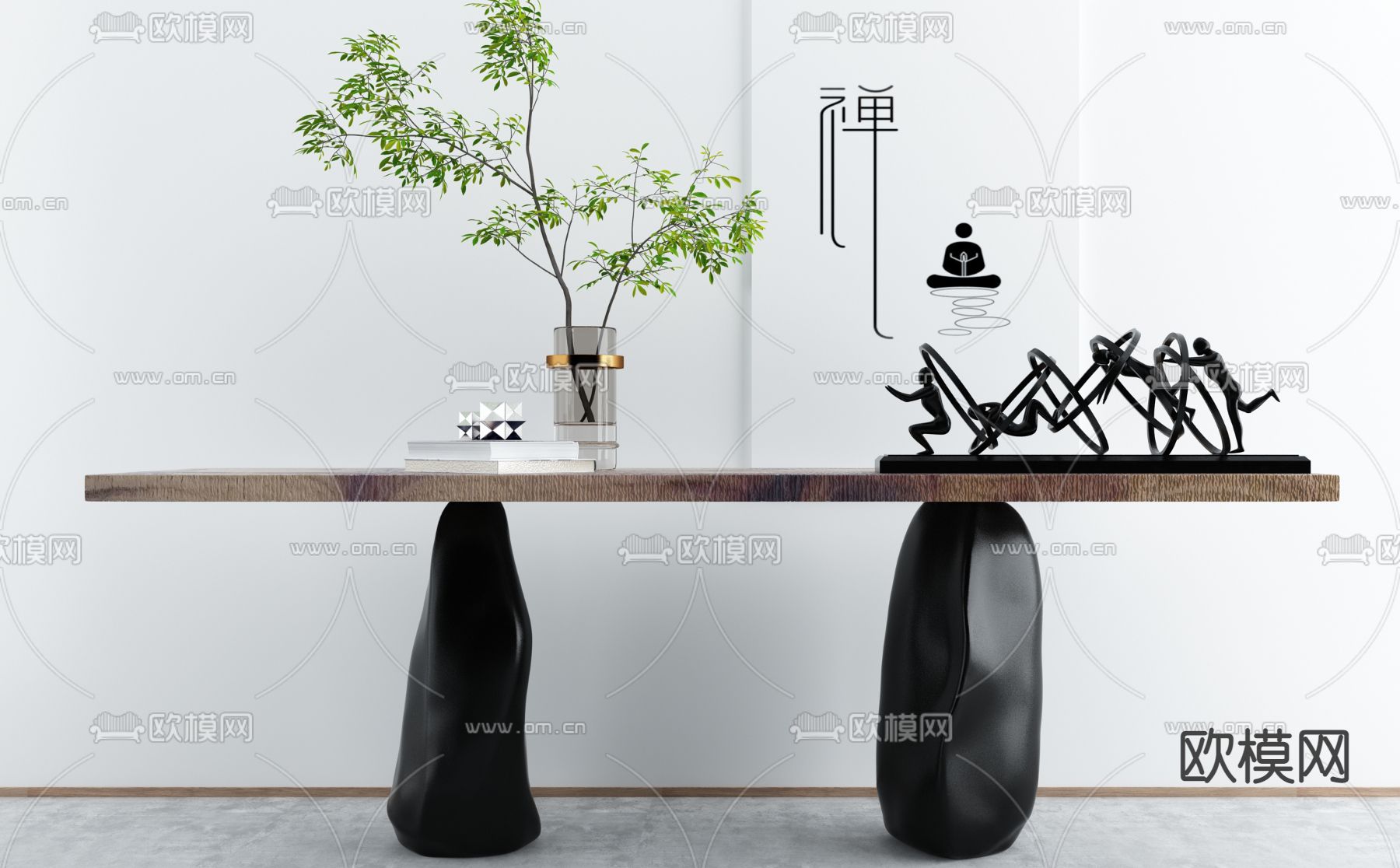 现代端景台 条案3d模型下载