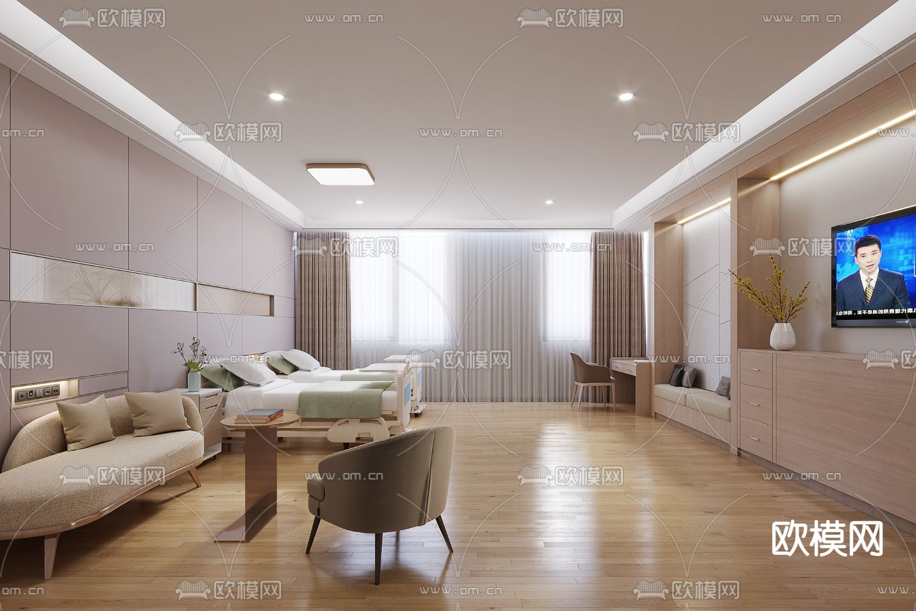 医院VIP病房3d模型下载