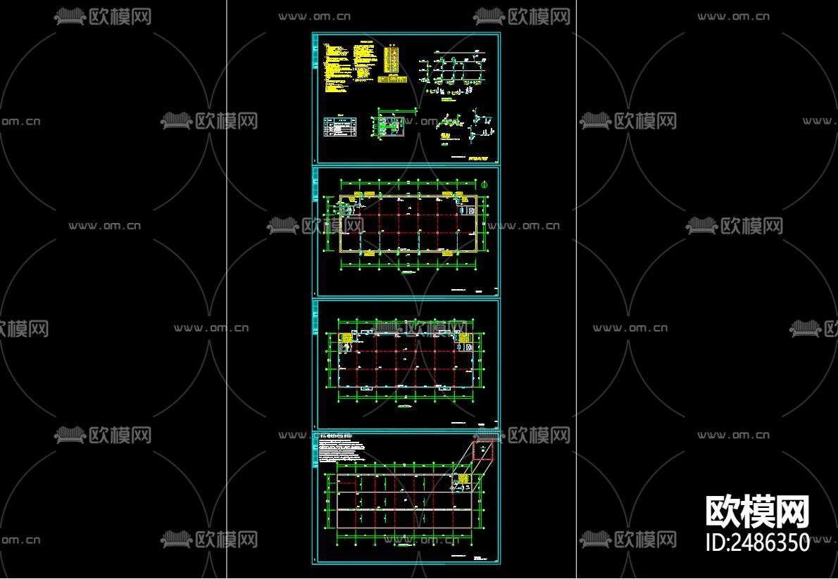 工业园区标准化厂房1号给排水CAD施工图下载（渲染图3）