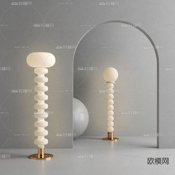 现代落地灯3d模型下载