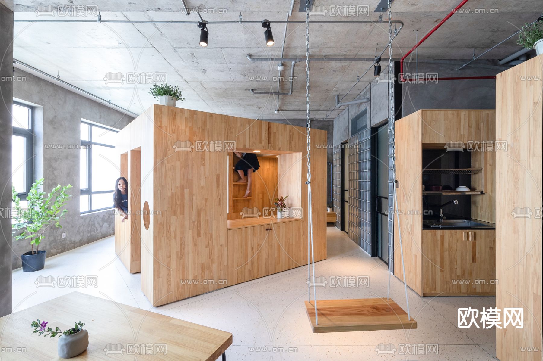 现代儿童娱乐房su模型下载（渲染图1）