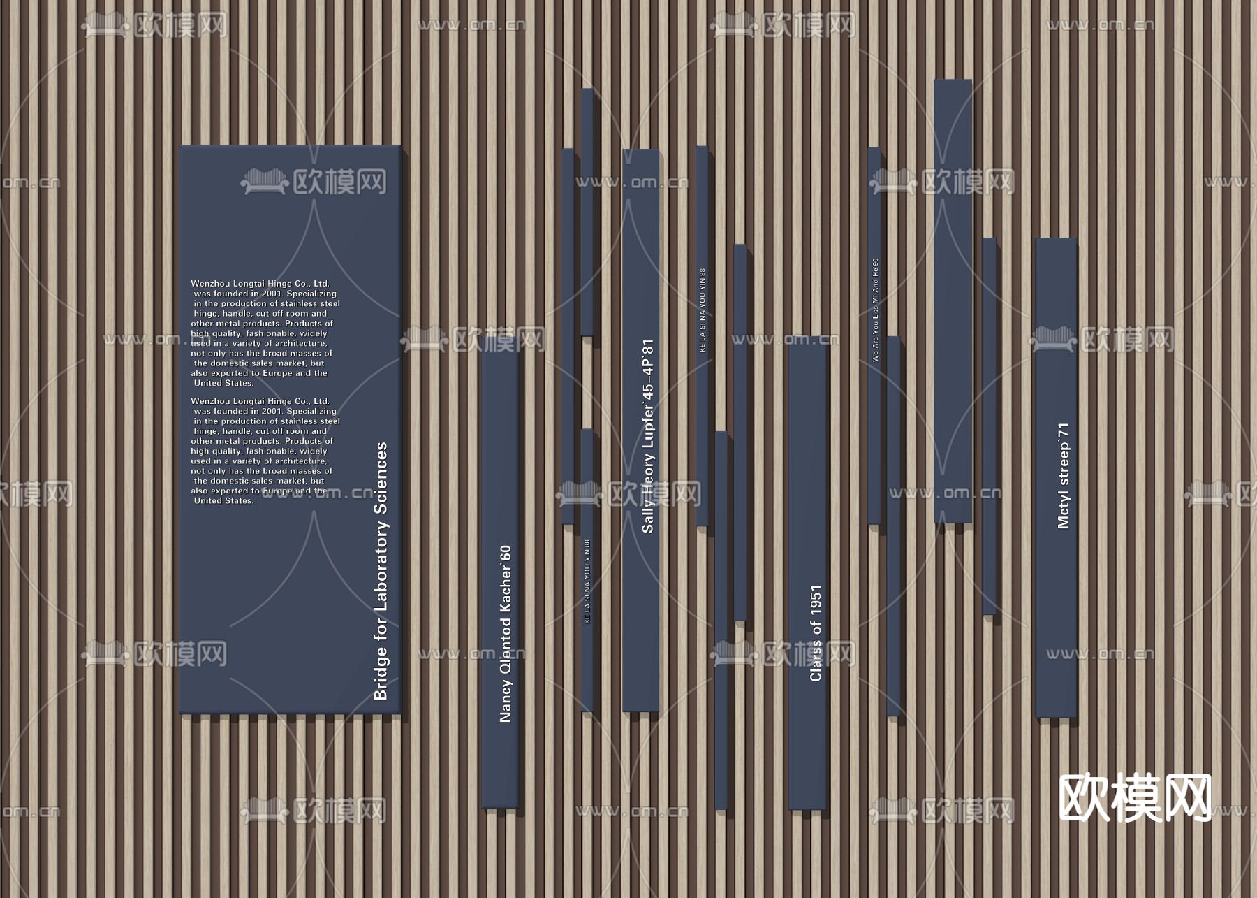 现代商场标识牌 导视牌su模型下载（渲染图2）