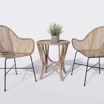 现代户外椅3d模型