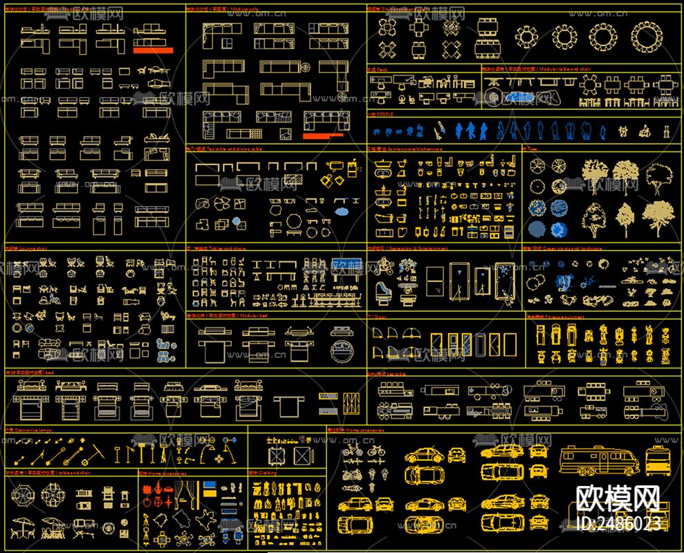 2023年爆款精选家具CAD施工图下载（渲染图1）