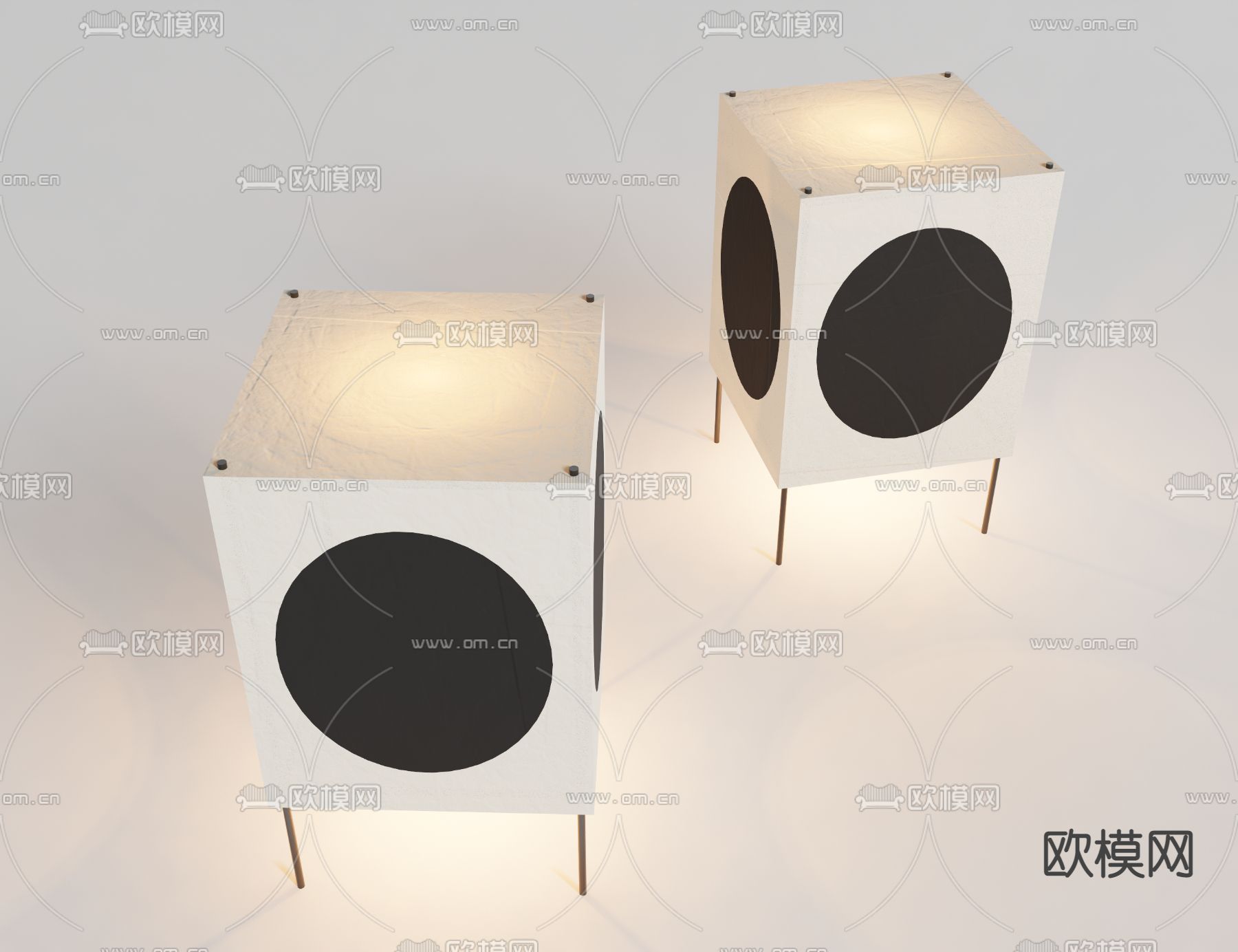 日式台灯su模型下载（渲染图3）