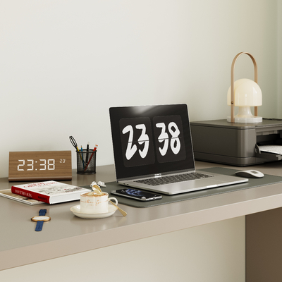  现代笔记本电脑 办公用品su模型 