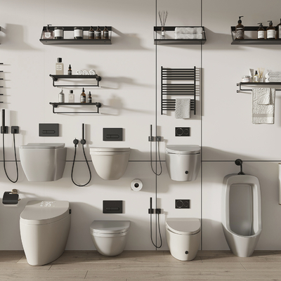  现代马桶su模型 