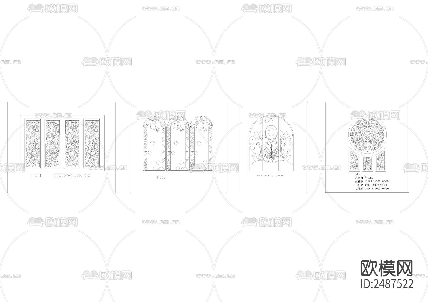 砂岩 罗马柱子CAD施工图下载（渲染图5）