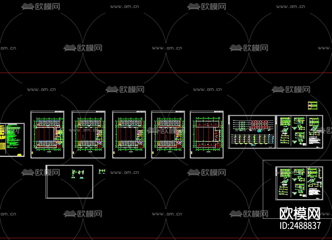 明德学校中学教学楼给排水及水灭火系统计CAD施工图下载（渲染图3）