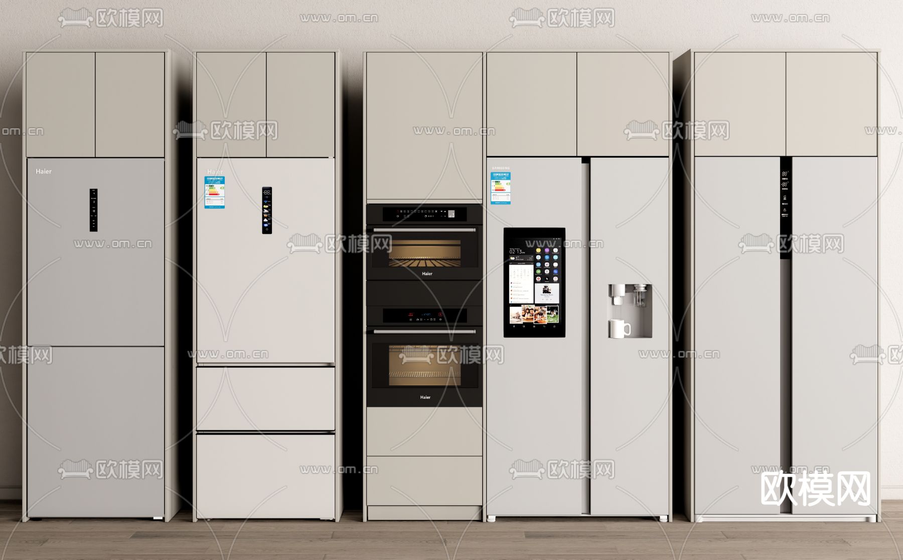 冰箱柜 冰柜 烤箱3d模型下载