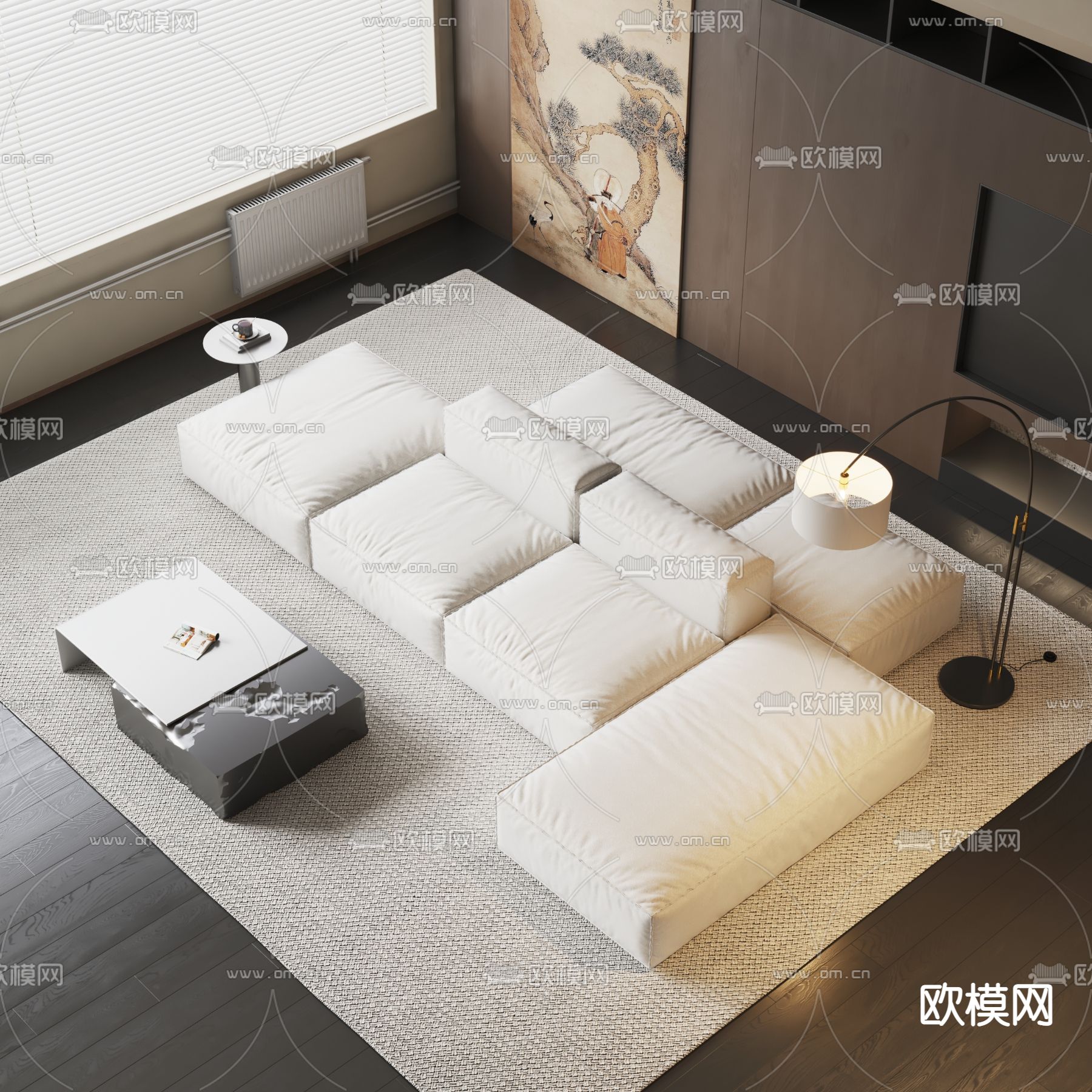 现代组合沙发3d模型
