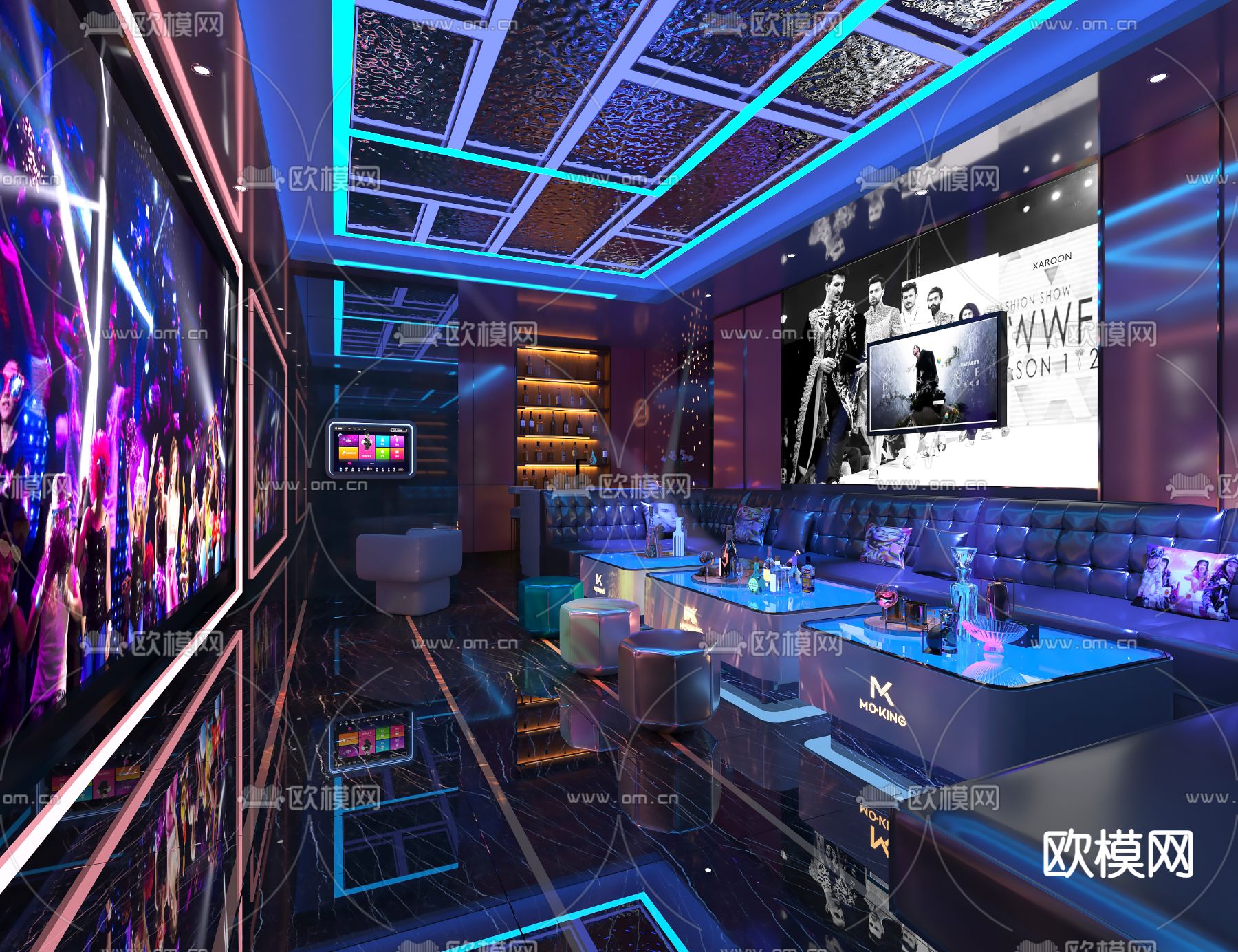 KTV包厢 包间3d模型下载_ID12314001_3dmax免费模型-欧模网