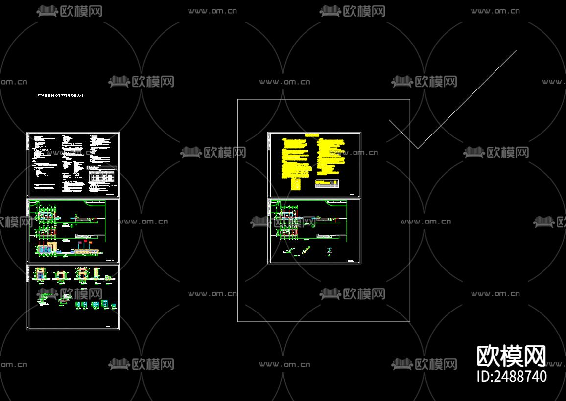 荣格轮业科技江苏有限公司大门系统设计CAD施工图下载（渲染图2）