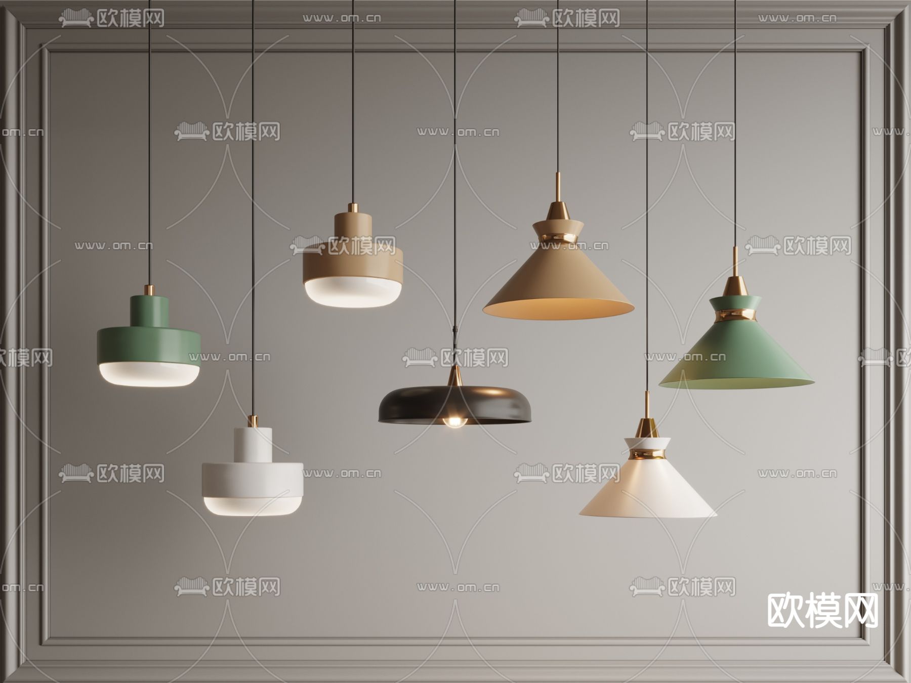 现代小吊灯 餐厅吊灯3d模型下载
