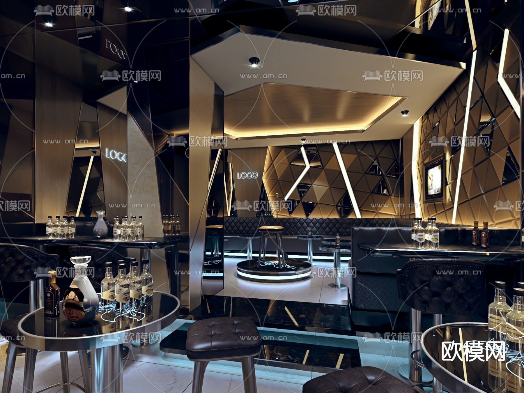 KTV包房 包厢 包间3d模型下载（渲染图2）