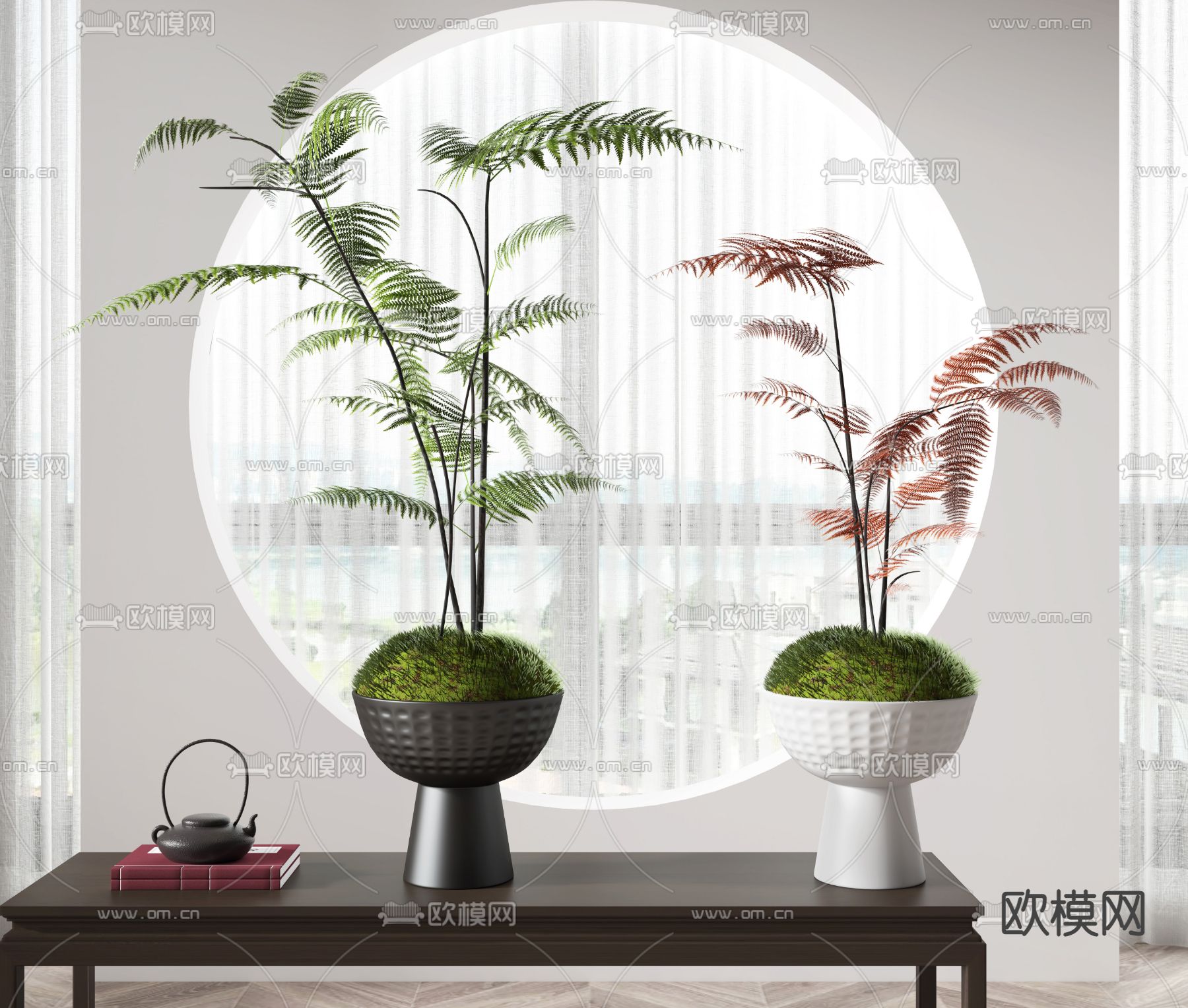 绿植摆件 盆栽盆景3d模型下载_ID12314133_3dmax免费模型-欧模网