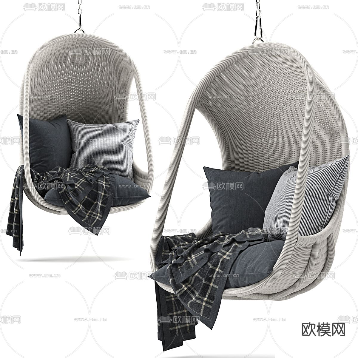 现代吊椅3d模型下载（渲染图1）