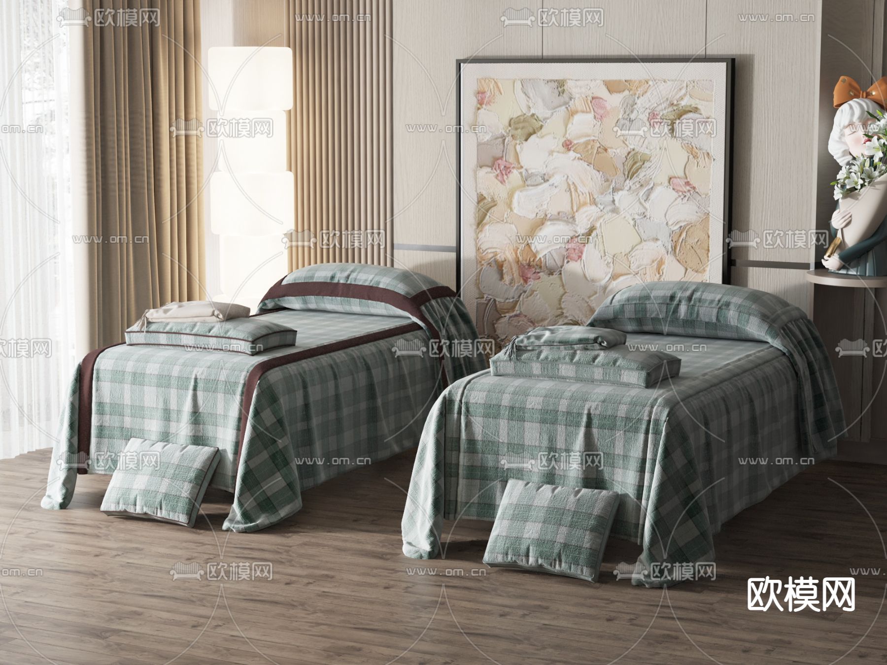 现代按摩床3d模型下载