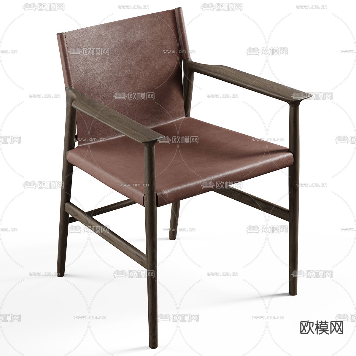 北欧单椅 扶手椅3d模型下载（渲染图2）