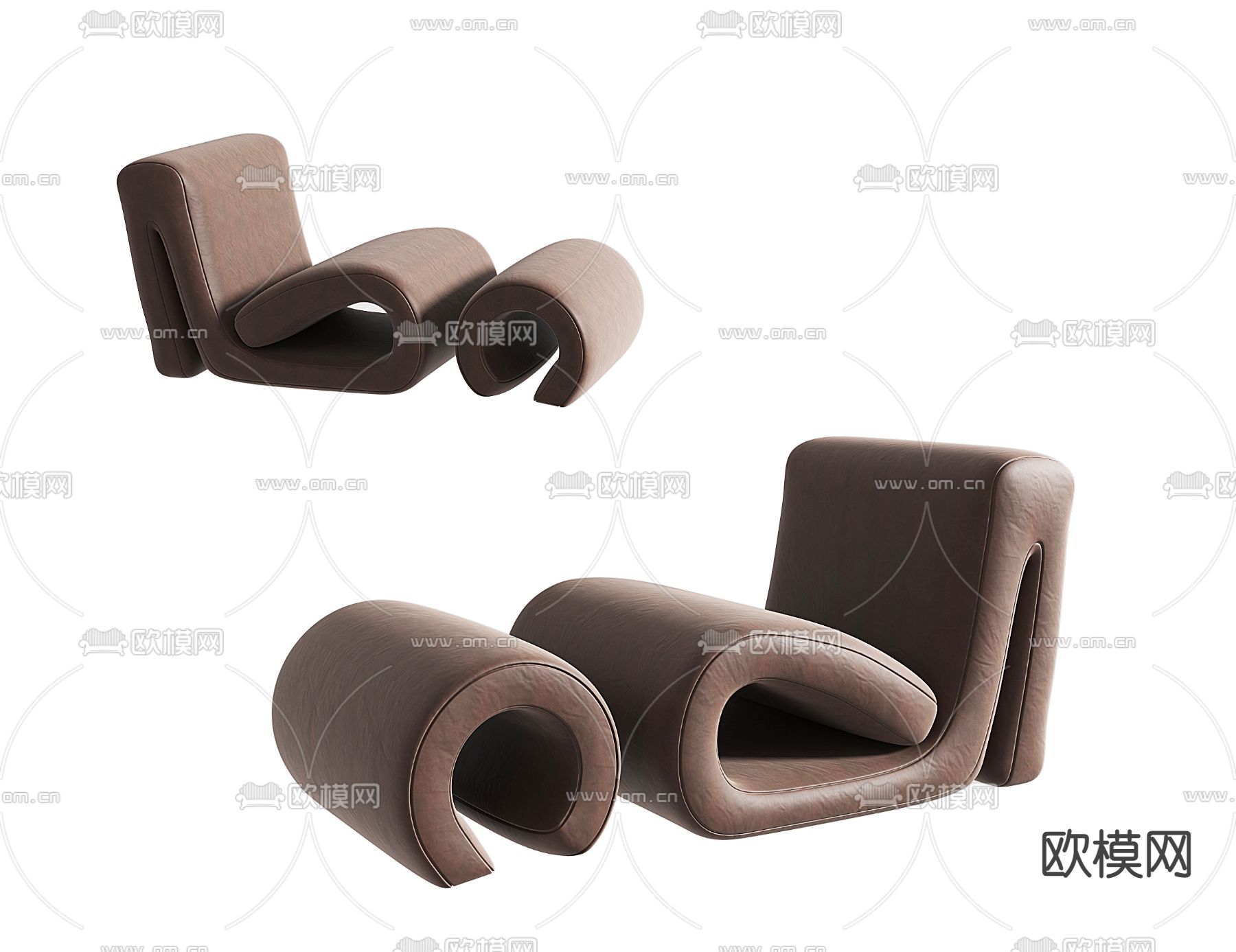 现代休闲椅 躺椅3d模型下载