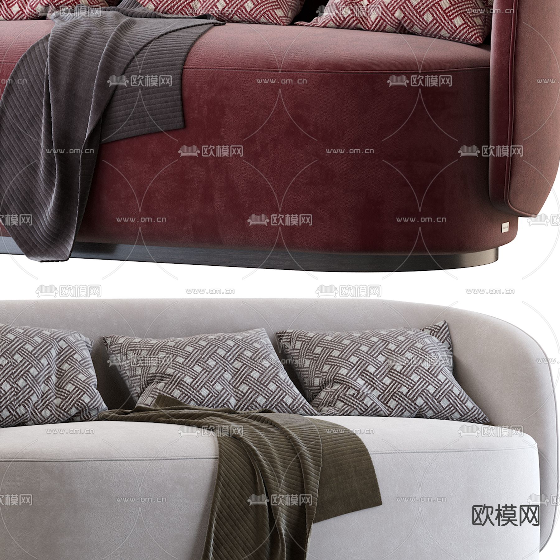 FENDI 双人沙发3d模型下载（渲染图4）