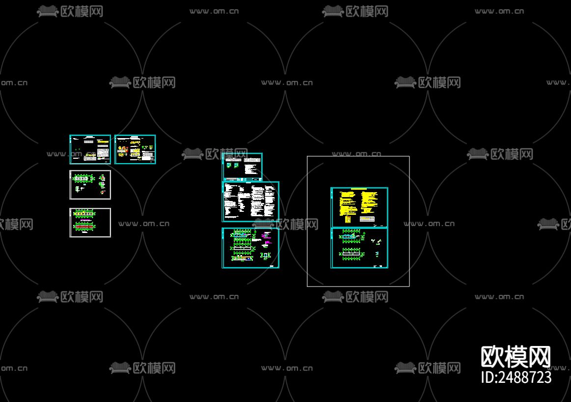 洪翔中学幼儿园大门给排水系统设计CAD施工图下载（渲染图3）