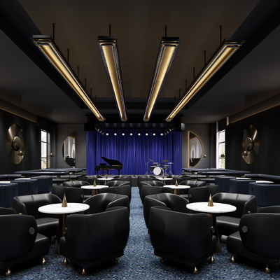  现代酒吧 清吧su模型 