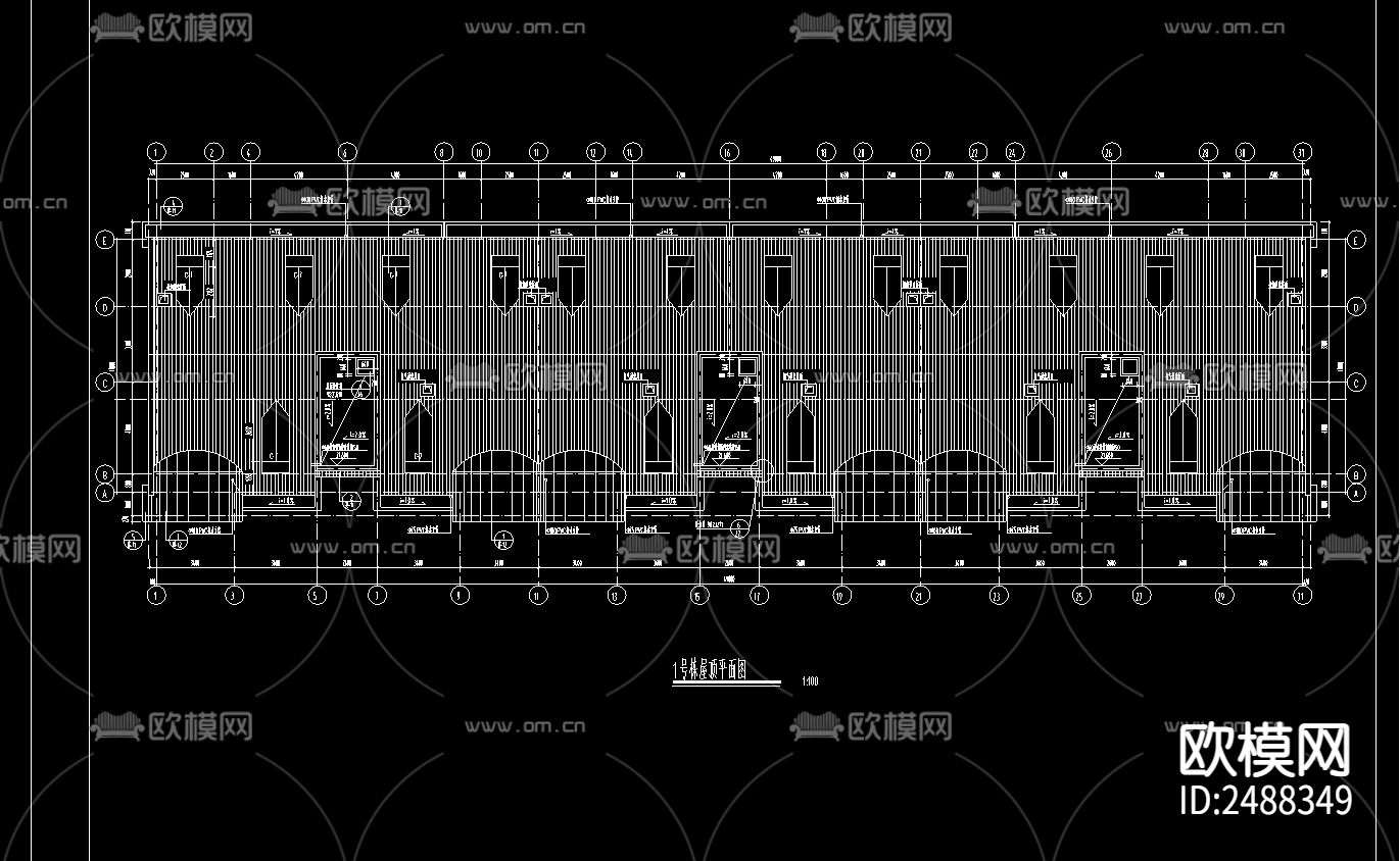华银南苑1号栋CAD施工图下载（渲染图3）